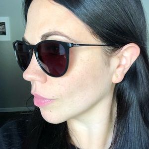 Ray Ban Erika Polarized Sunglasses in Black/Violet